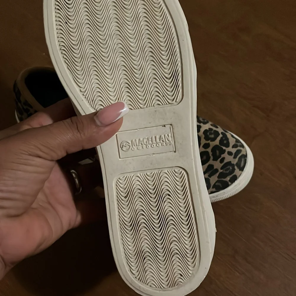 Magellan Outdoors Tan Leopard Slip-On Sneakers - Picture 2 of 3